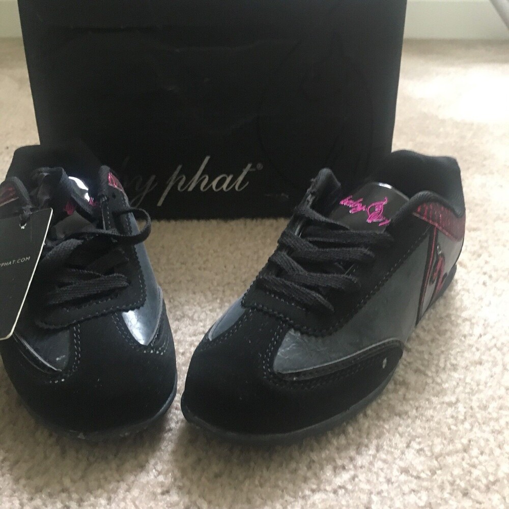Baby Phat Girls Casual Sneakers Shoes Choose Your Size Black & Pink